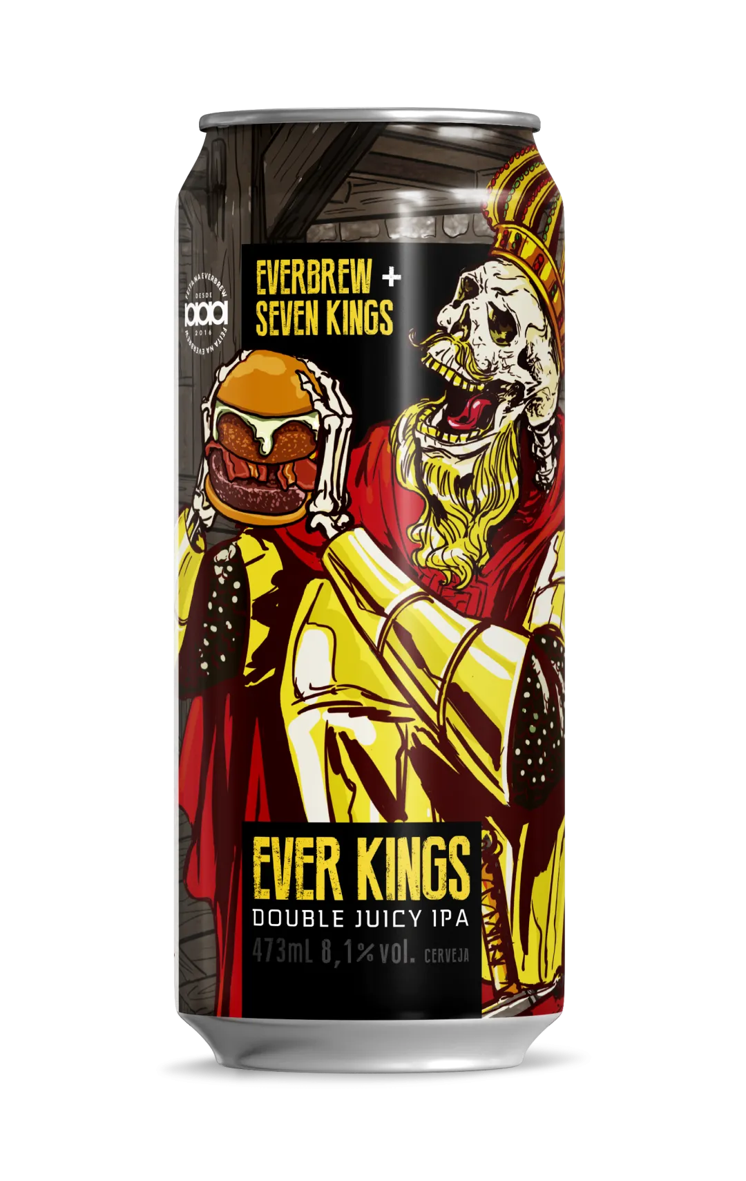 Lata demonstrativa do rótulo EVER KINGS 473ml.