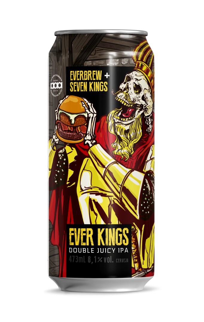 Lata demonstrativa do rótulo EVER KINGS 473ml.