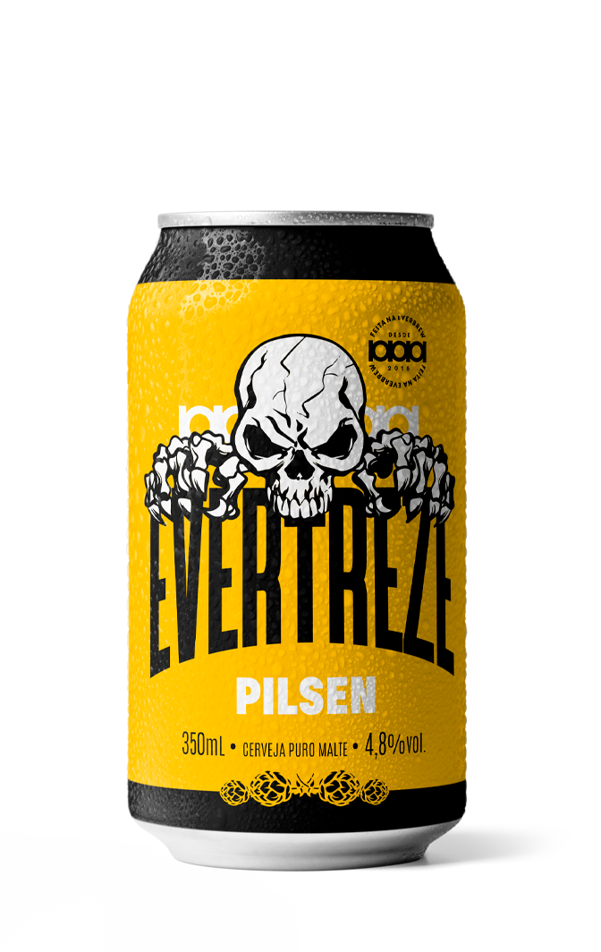 Cerveja Evertreze Pilsen lata 350ml.