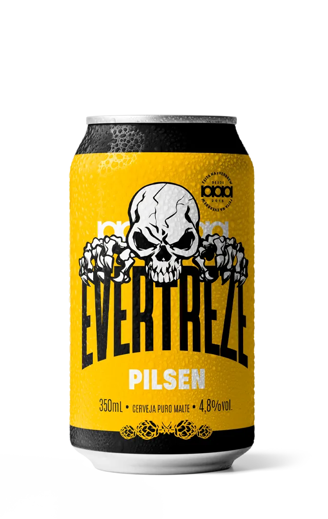 Cerveja Evertreze Pilsen lata 350ml.