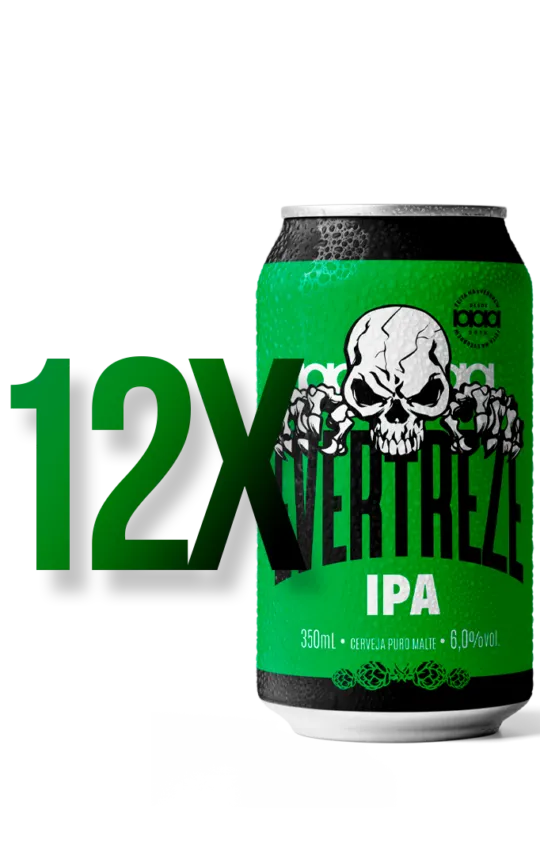 Mockup Caixa 12 unidades Evertreze IPA lata 350ml.