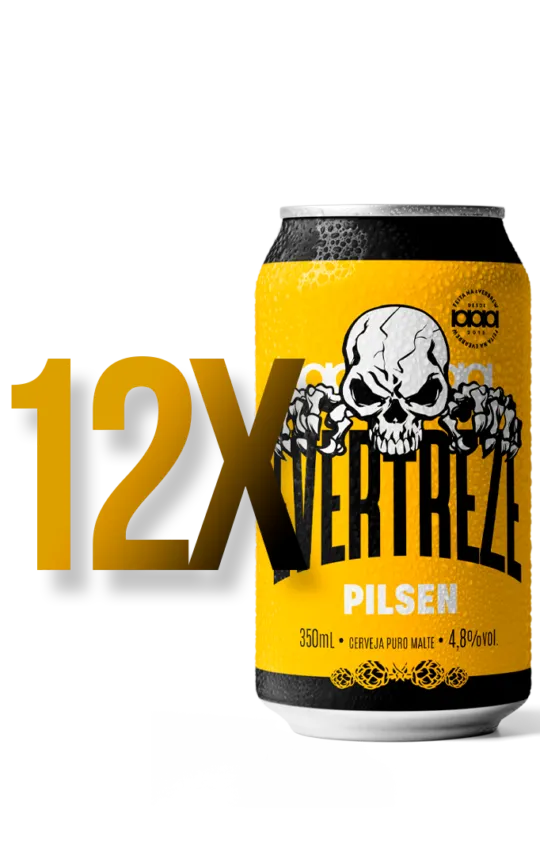 Mockup Caixa 12 unidades Evertreze Pilsen lata 350ml.