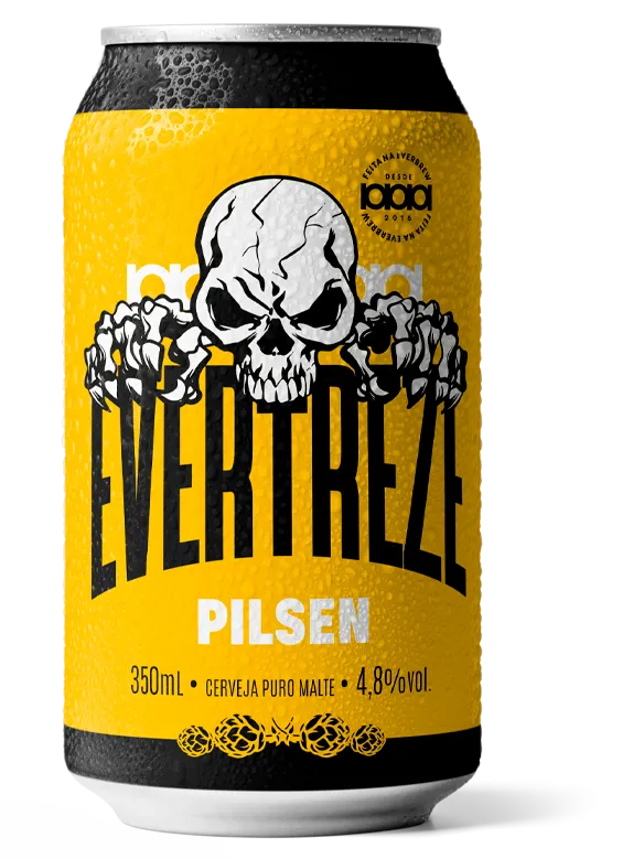 Cerveja Evertreze Pilsen lata 350ml.